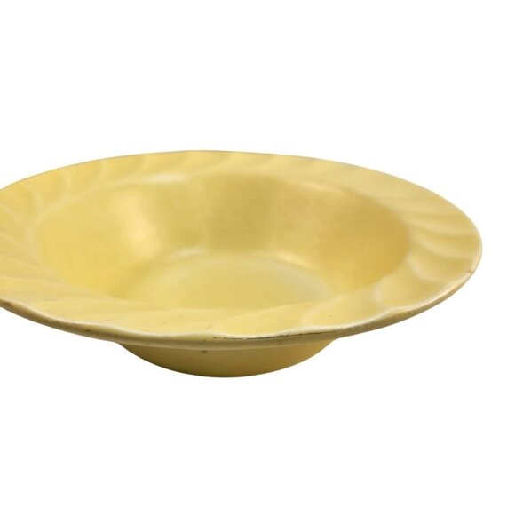 Metlox 9" Yellow Swirl Serving Bowl, Poppy Trail. Vernon Matte Yorkshire - Picture 4 of 5